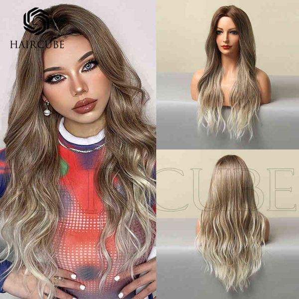 

style women's dyed brown medium length curly wig headgear wigs 220527, Black