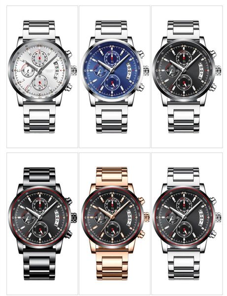 

cwp Men Watches Top Brand Male Leather Waterproof Sport Quartz Chronograph Military Wrist Watch Clock Relogio Masculino, Black