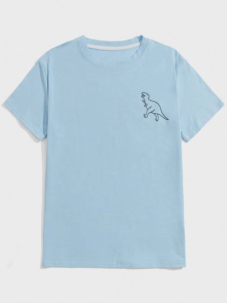 

romwe guys dinosaur graphic tee c41s#, White;black