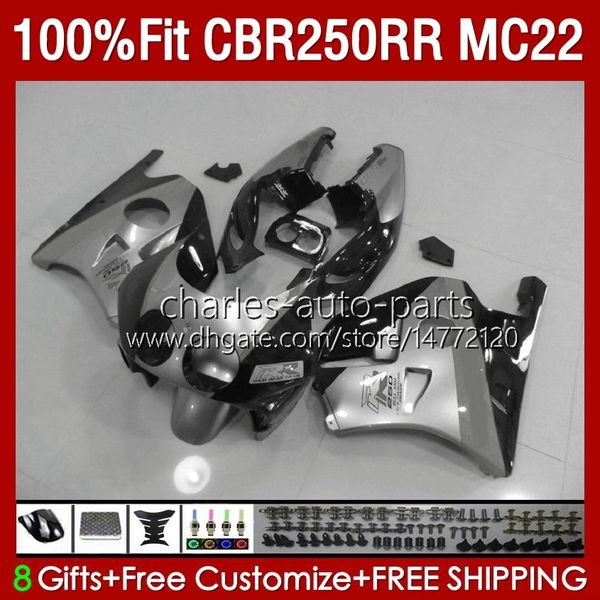 Injeção preta cinza MC22 250cc para Honda CBR250 CC CBR 250rr 250 RR 90 91 92 93 94 95 1996 1997 1998 1999 131No.265 CBR250RR 1990 1991 1992 1993 1995 96 97 98 99