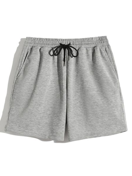 

men drawstring waist slant pocket track shorts e00u#, White;black