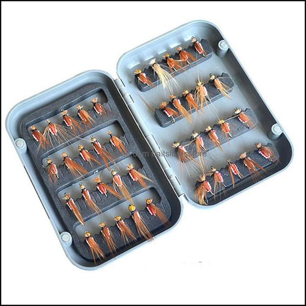 

baits lures fishing sports outdoors 40pcs/set dry flies trout various artificial insect fly hooks box drop delivery 2021 olzqk