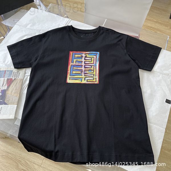 

women's t-shirt designer [correct version]gvc new product front rainbow 4g co branded t-shirt back sun print short sleeve couple eyk5, White