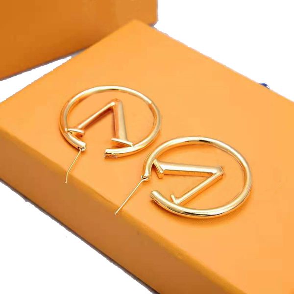 

new fashion gold hoop earrings womens diameter 4cm big circle simple earring for lady women party new wedding lovers gift engagement m64288, Golden;silver