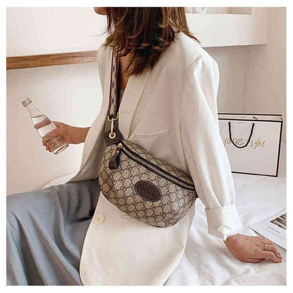 

design luxury fashion bags embossed net red versatile chest ins messenger waist half moon trend
