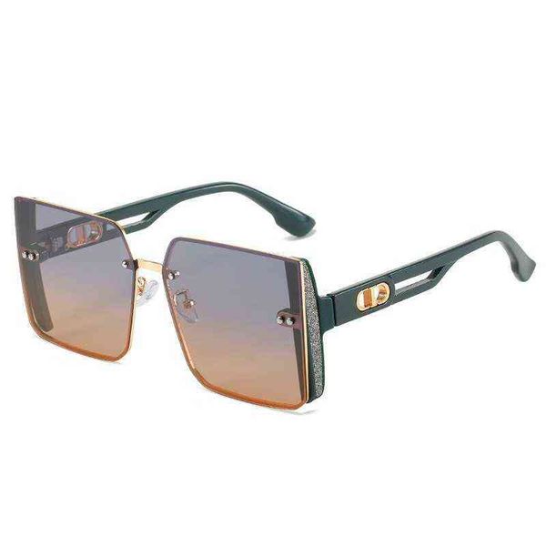 

fashion women sunglasses metal trendy new polarized gradient women's large frame trend red anti ultraviolet diamond design vintage men, White;black