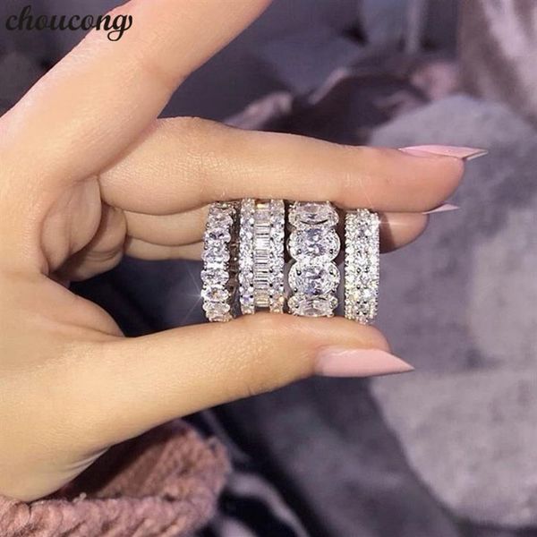 

17 styles lovers promise ring 5a zircon cz 925 sterling silver wedding band rings for women men party jewelry gift2667, Slivery;golden