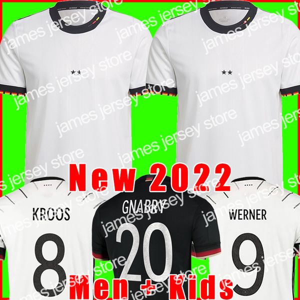 

2022 2022 hummels soccer jersey fans player version kroos gnabry werner draxler reus muller gotze world cup football shirt germanies men kid, Black;yellow