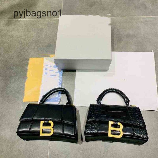 

2022ss handbag designer paris balenciga family hourglasss bag women's french high sense vintage crocodile patt vegw