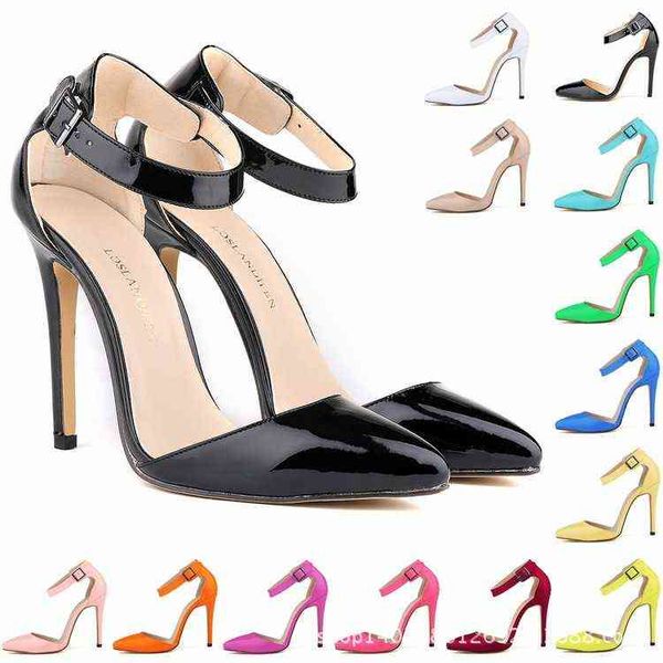 

dress shoes pumps slides trend professional comfortable pointed high heels versatile leather shallow mouth sandals 220610, Black