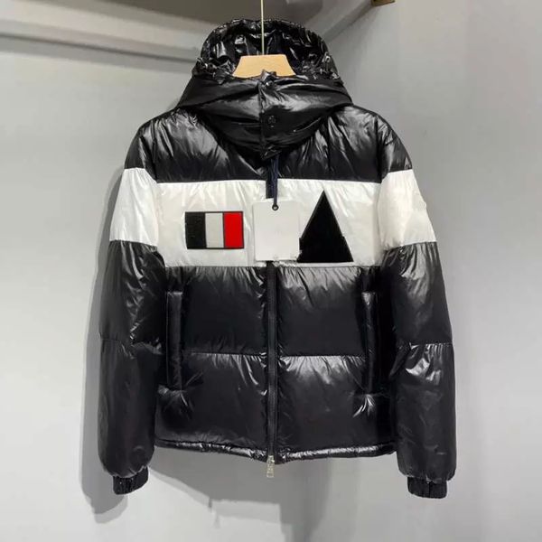 

luxury france mens down jacket letter monclair knitted women parkas panel casual coats bomber jackets designers men s clothingcouple, Black