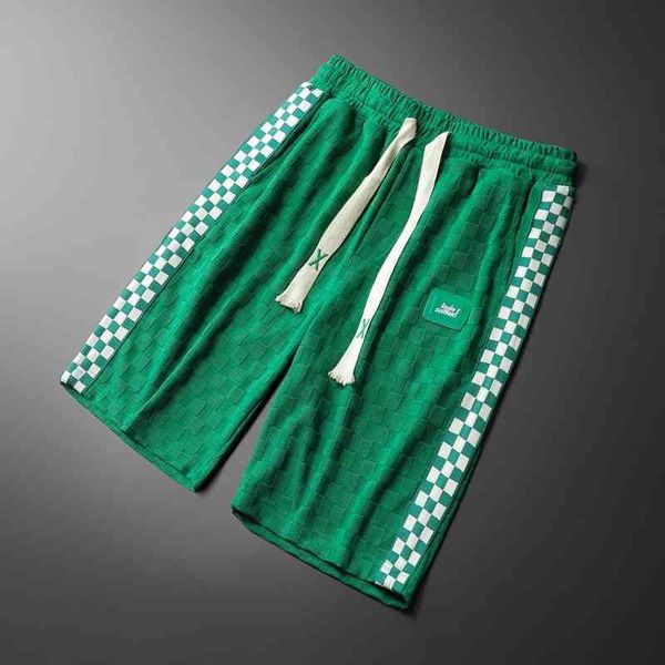 

men's fashion trend new personality casual brand shorts wholesale 2022 summer beach pants loose knitted, White;black