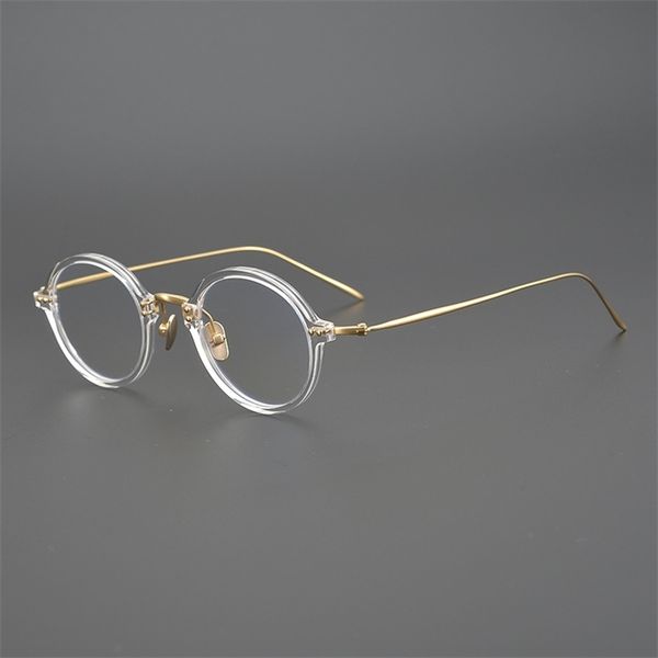 

shop eyeglasses onlines ultra light plate manual myopia frame men's and women's oval hawksbill color large face frame can be equip, White;black