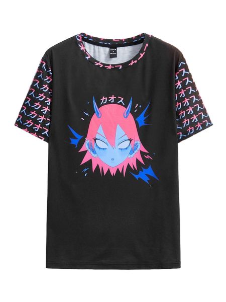 

x rk7777 slogan and figure graphic f6co#, White