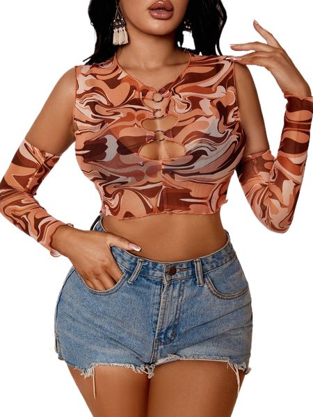 

sxy marble print cut out p5e9#, White