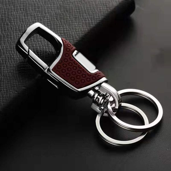 Schlüsselanhänger mit 2 zusätzlichen Schlüsselringen, robuster Auto-Schlüsselanhänger für Damen und Herren, 5 Farben zur Auswahl