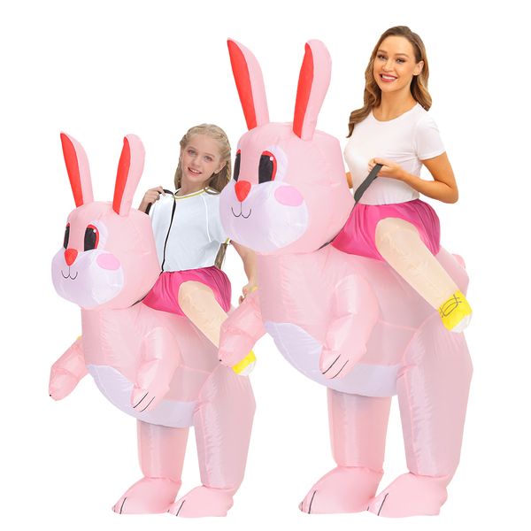 

mascot doll costume new kids bunny rabbit inflatable costumes easter costume halloween purim party role play disfraz, Red;yellow