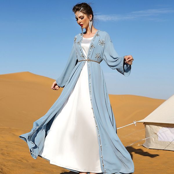 

ramadan eid open abaya dubai kimono kaftan turkey islam muslim hijab dress arabic abayas for women caftan pakistani caftan robe, Red