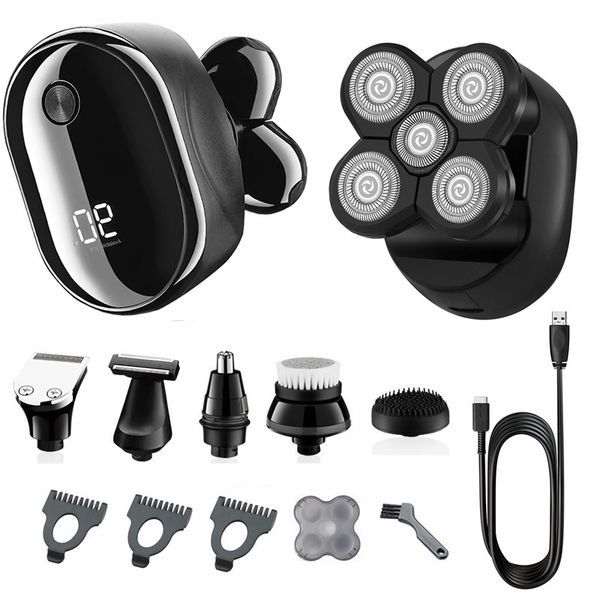 

facial&ampbody grooming set electric shaver hair trimmer beard electric razor for men bald shaving machine digital lcd display