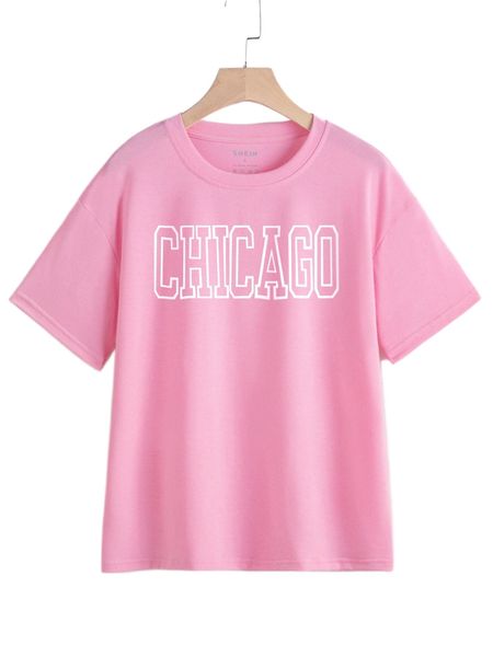 

letter graphic drop shoulder tee o8jq#, White