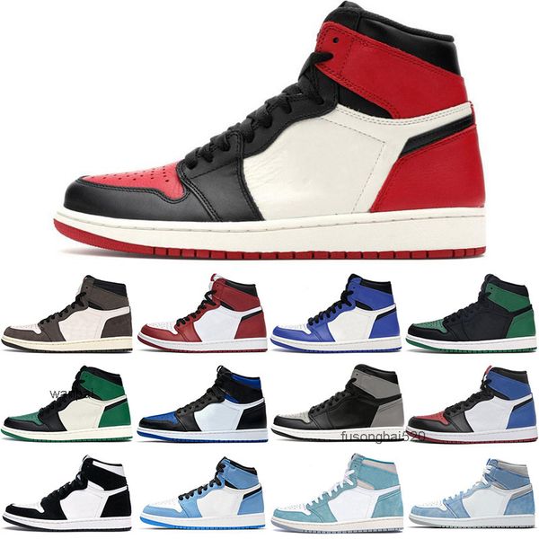 

2022 new fashion men's basketball shoes 1s sports 1 sneakers obsidian game royal 3 shadow pine green dark mocha unc tie dye bred toe ch