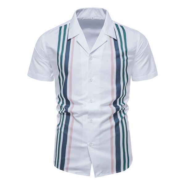 

single pocket stitching mens shirt short sleeve male shirt casual fashion shirt for men spring summer mens clothing 220704, White;black