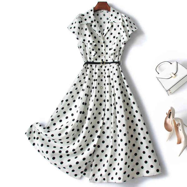 

casual dresses european and american foreign trade discount big brand high-end export tail cargo clearance light luxury summer wave point si, Black;gray