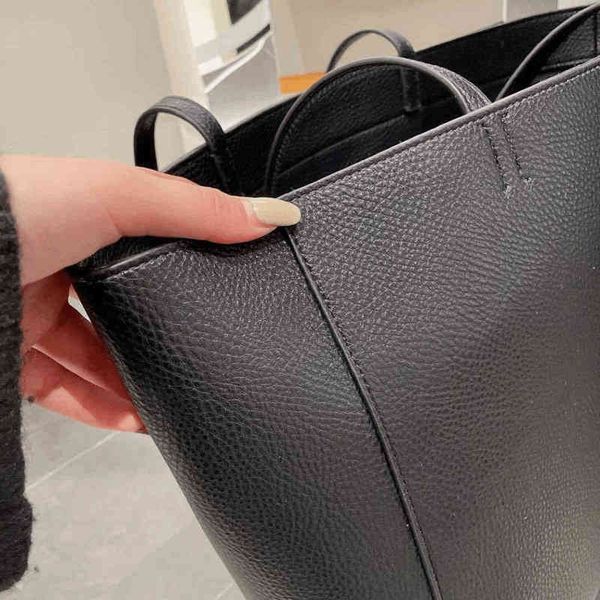 

shoulder bags women handbag female black leather fashion tote large capacity 211115
