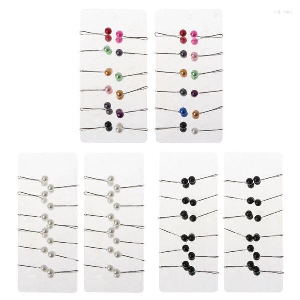 Spille Spille 24 Pz Sciarpa Hijab Musulmano Pin Perla Clip Foulard Scialle Accessori Lady Clip Jewerly GiftPins Kirk22