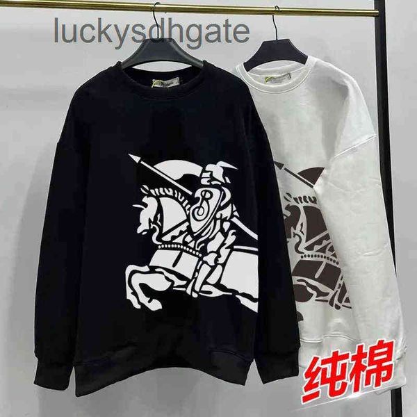 

brand designer b br hoodies and coats spring new net red same style war horse sweater boys tide brand long sleeved c, Black