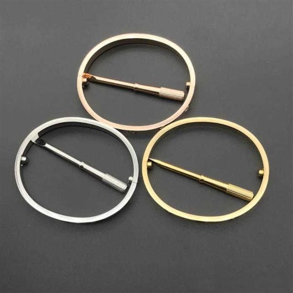 

316l stainless steel carti bracelet bangles channel luxury designer jewelry screws for men and women couple gift with four stones224l, Black