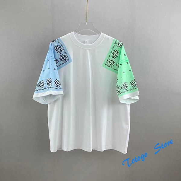 

2022 new classic kapital oversized tee men women drop shoulder design vintage kapital t-shirt short sleeve, White;black