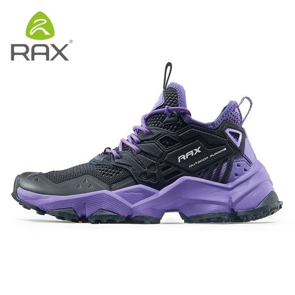 

rax running shoes men&women outdoor sport shoes breathable lightweight sneakers air mesh upper anti-slip natural rubber outsole 220513, Black