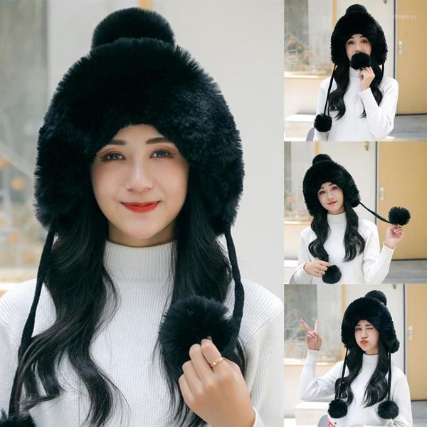 Mütze/Skull Caps Wollhut Female koreanische Version süße Lei Feng Herbst- und Winterohrschutz und Fleece Delm22