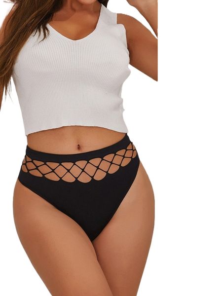 

finetoo 5pack fishnet trim panty i2pd#, Black;red