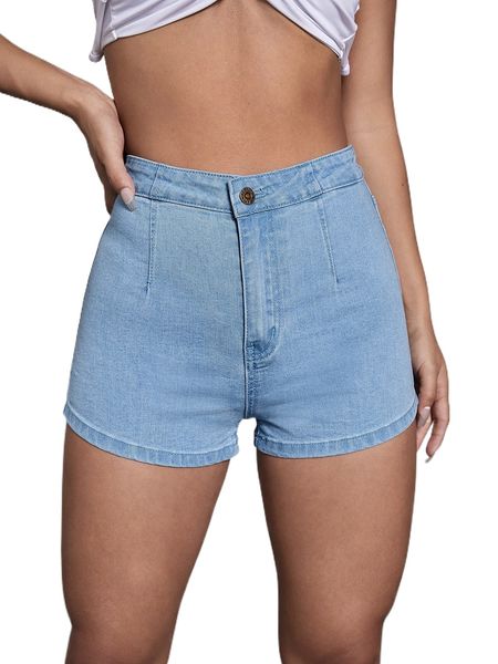 

high waist skinny denim shorts b7yg#, White;black
