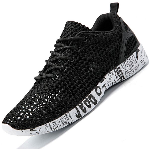 

water shoes men women quick-dry wading breathable aquain upstream antiskid outdoor sports wearproof beach sneakers 39- 230406, Black