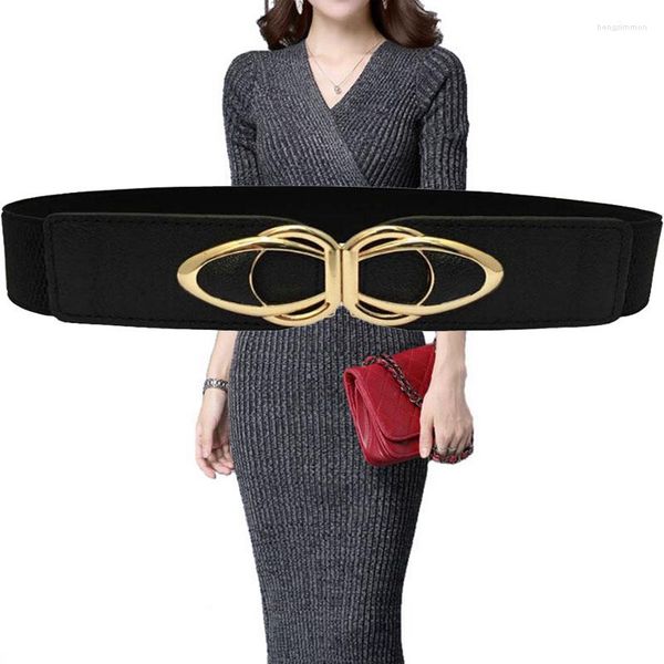 Cinture Cintura larga elastica in pelle per donna Abito elasticizzato in vita spessa Moda Taglie forti Cinture