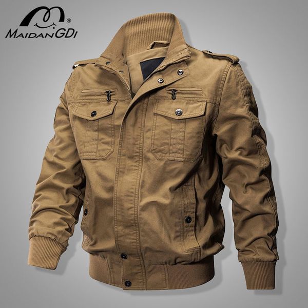 

jackets for men winter bomber coat pilot air force casual cargo mens slim coats 201104, Black;brown