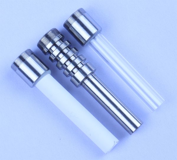 Substituição de fumar 510 Thread 10mm/14mm/18mm Titanium Ceramic Tip Quartz Banger Nail para Nectar Collector Kit