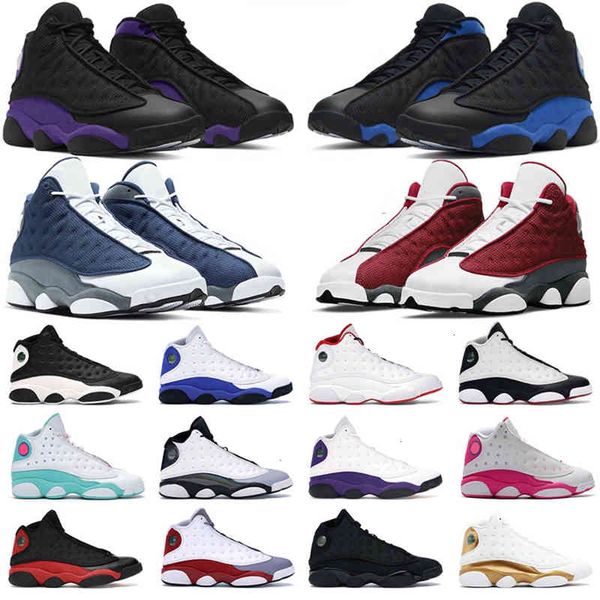 

men jordns basketball shoes j13 13s jumpman court purple black cat barons hyper royal ground cap and gown del sol starfish mens women traine