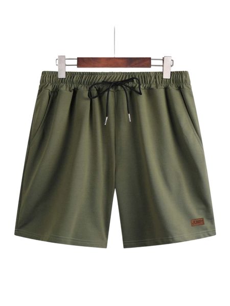 

men letter patched drawstring waist shorts d8gd#, White;black