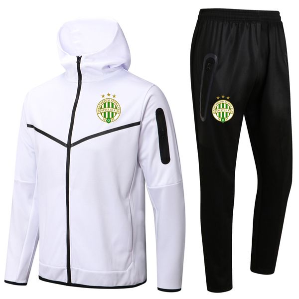 

2022 2023 ferencvarosi tc soccer hoodie running sets sweatshirt tracksuit sets winter mens sports hooded training sportswear suit football j, Black;blue