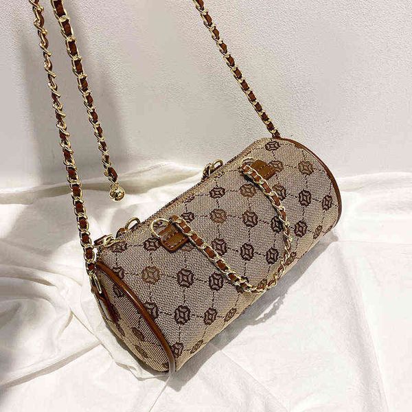 

small bag 2022 high-grade feeling versatile printing chain cylinder women's single shoulder menger armpit round