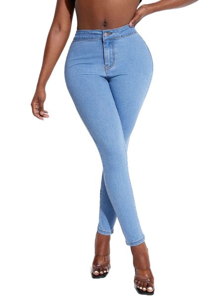 

sxy solid skinny jeans r4vf#, Blue