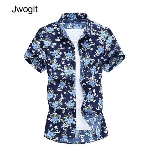 

45kg120kg new summer fashion button down regular fit short sleeve floral shirts plus size 5xl 6xl 7xl 210412, White;black
