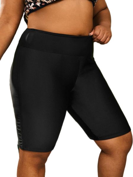 

plus wideband waist bikini bottom a9ws#, Black