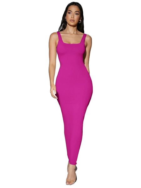 

bae solid scoop neck tank dress m6rq#, Black;gray