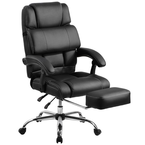 

new furniture office chair&&pu leather/double padded/support cushion and footrest