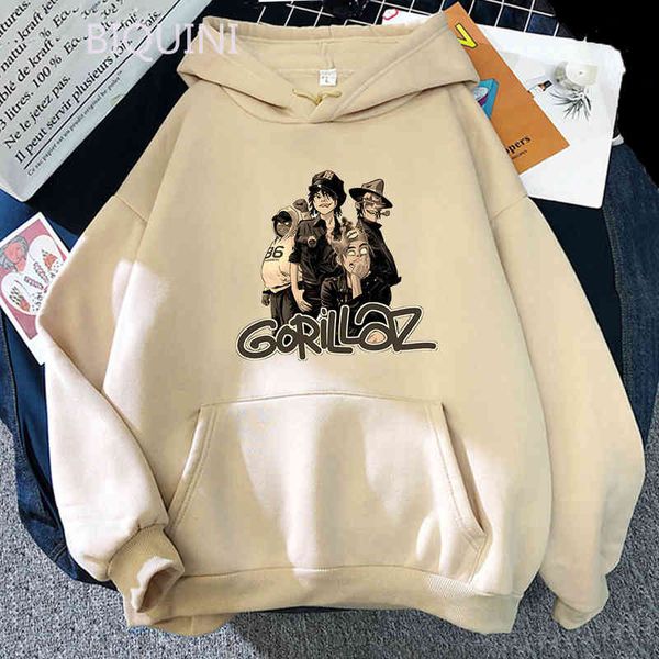 2022 Gorillaz Hoodies Mode Musik Band Print Street Männer Frauen Übergroßen Sweatshirts Hip Hop Hoodie Harajuku Trainingsanzüge Clo
